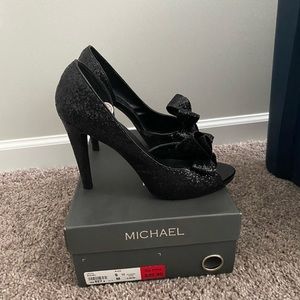Black sparkly heels 9.5 women